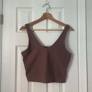 Women's Brown Sleeveless Top
